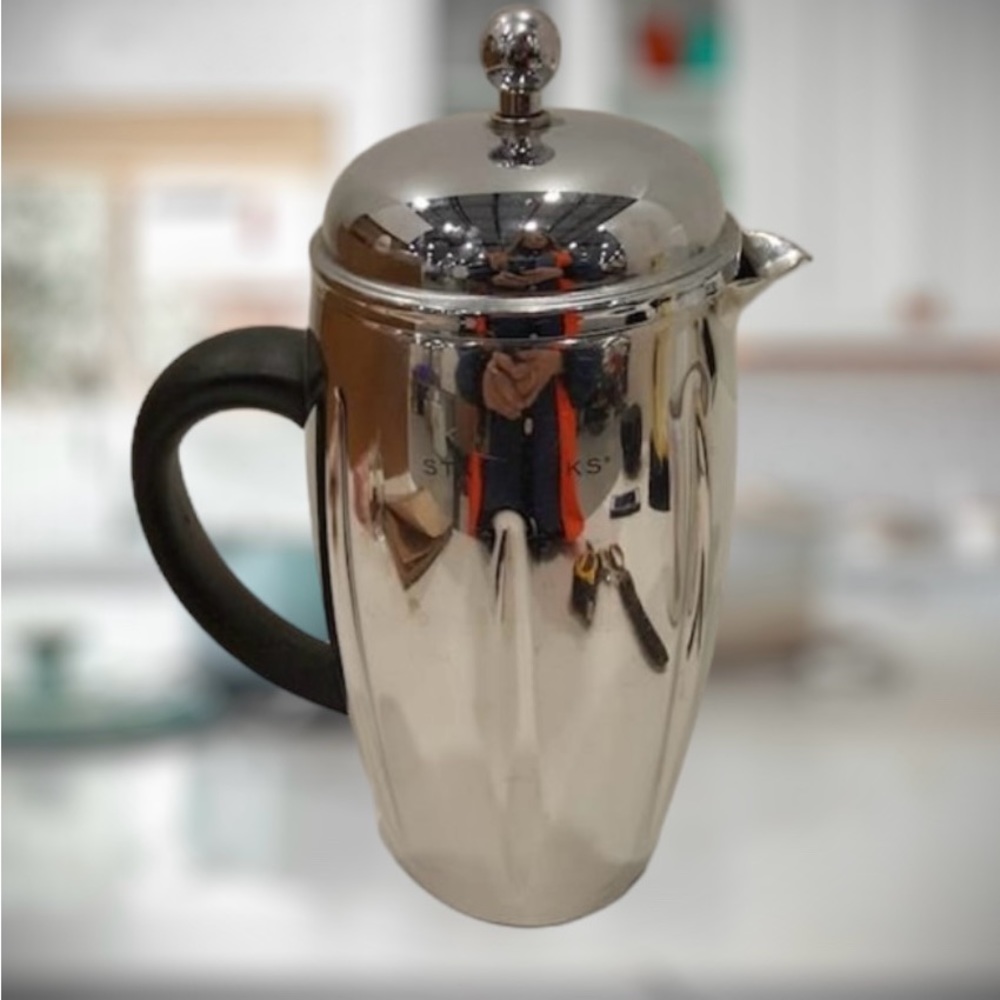 STARBUCKS Barista French Press Coffee Maker, Stainless Steel, 2003
